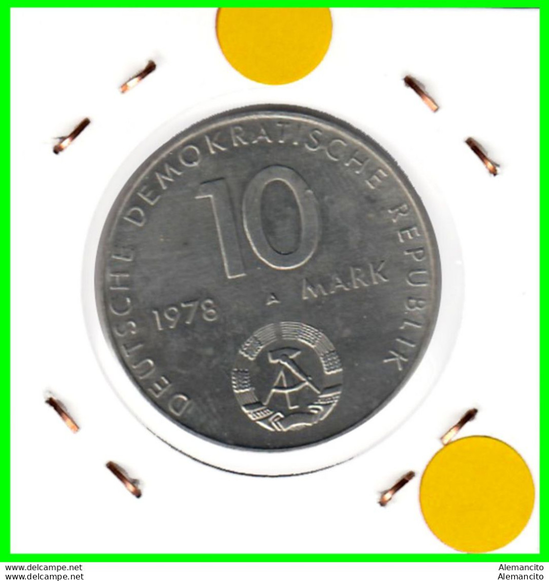 ( GERMANY DDR ) REPUBLICA DEMOCRATICA DE ALEMANIA AÑO 1978  MONEDA DE 10.00-DM KM- 71 ( VUELO ORBITAL CONJUNTO URSS-RDA - 10 Mark