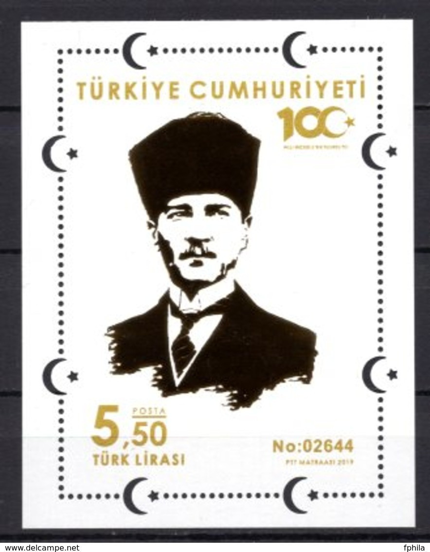 2019 TURKEY CENTENARY OF ATATURK'S ARRIVAL IN ANKARA SOUVENIR SHEET MNH ** - Blocs-feuillets