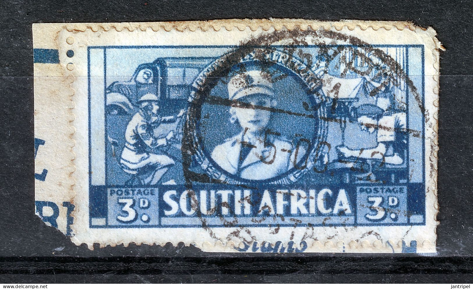 SOUTH AFRICA  1941 3 D STAMP  USED In EGYPT  WWII.1942 - Used Stamps