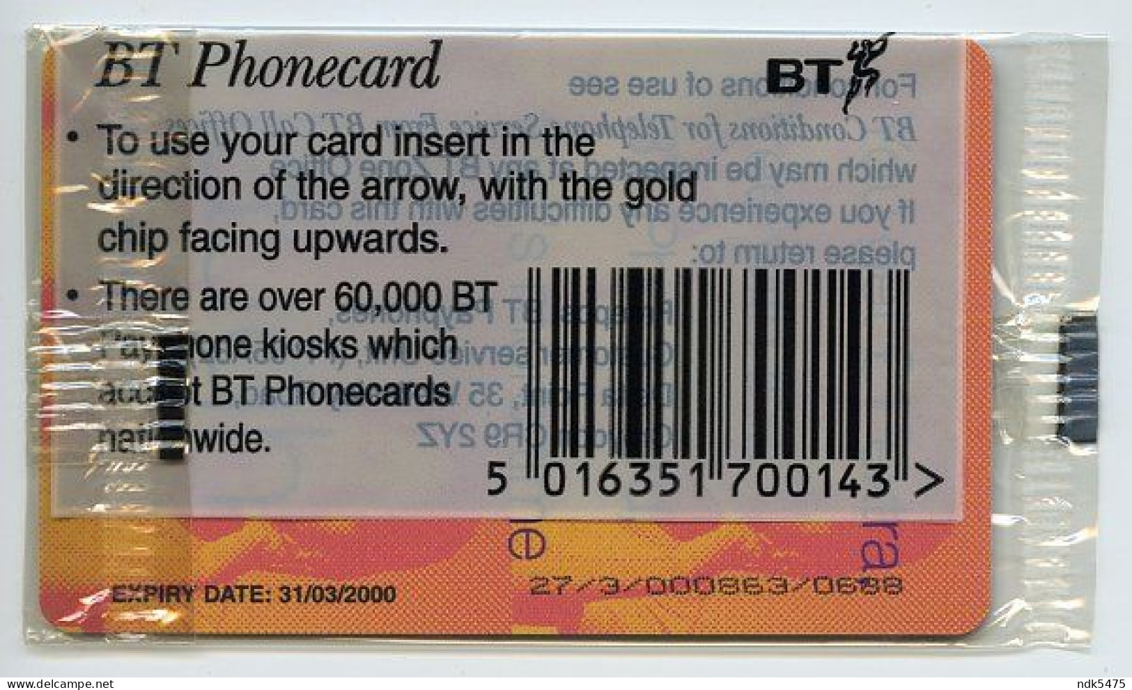 BT PHONECARD : LAUGH £5 (SEALED / MINT) - BT Promozionali