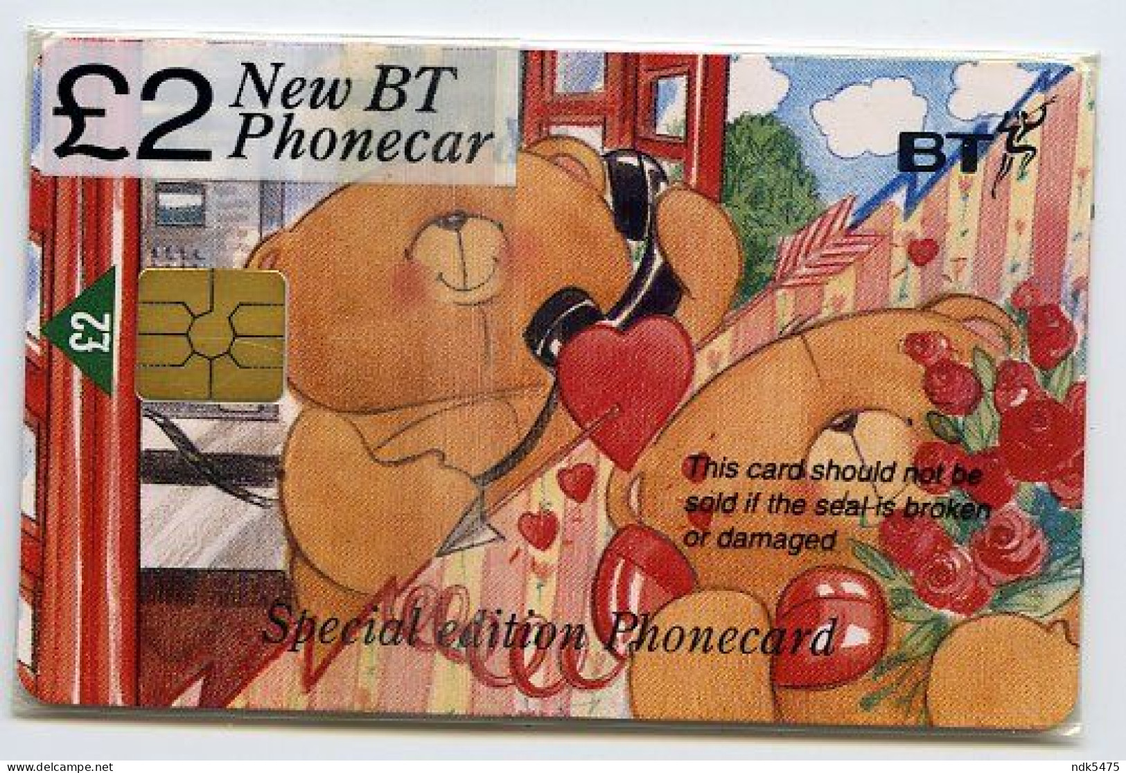 BT PHONECARD : FOREVER FRIENDS - DEBORAH JONES - BEAR £2 (SEALED / MINT) - BT Promotionnelles