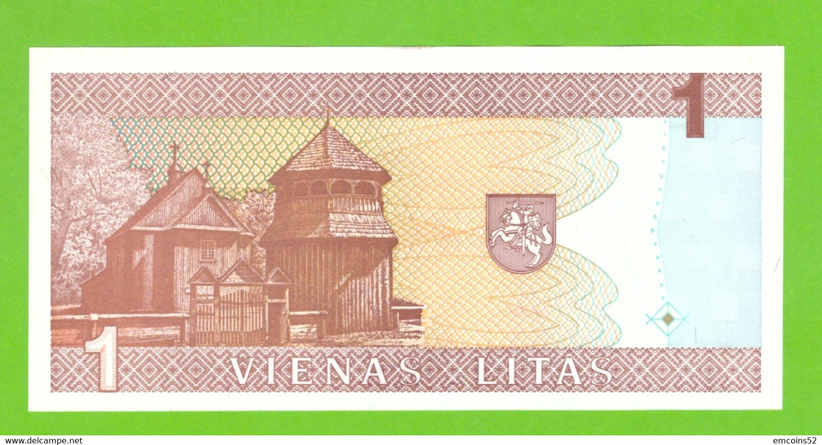 LITHUANIA  1 LITAS 1994  P-53  UNC  AAH - Lituania