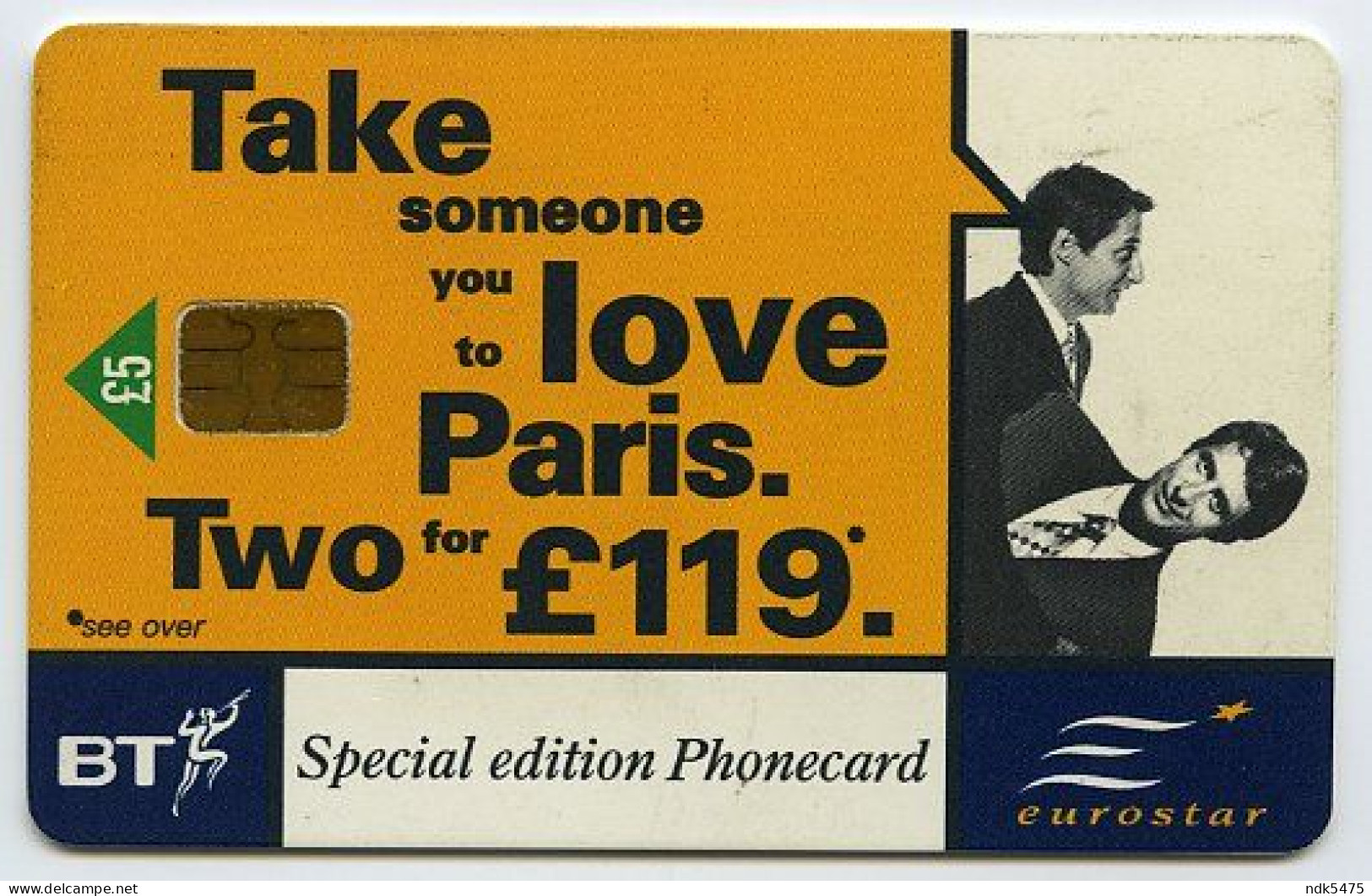 BT PHONECARD : SPECIAL EDITION - EUROSTAR £5 - BT Promociónales