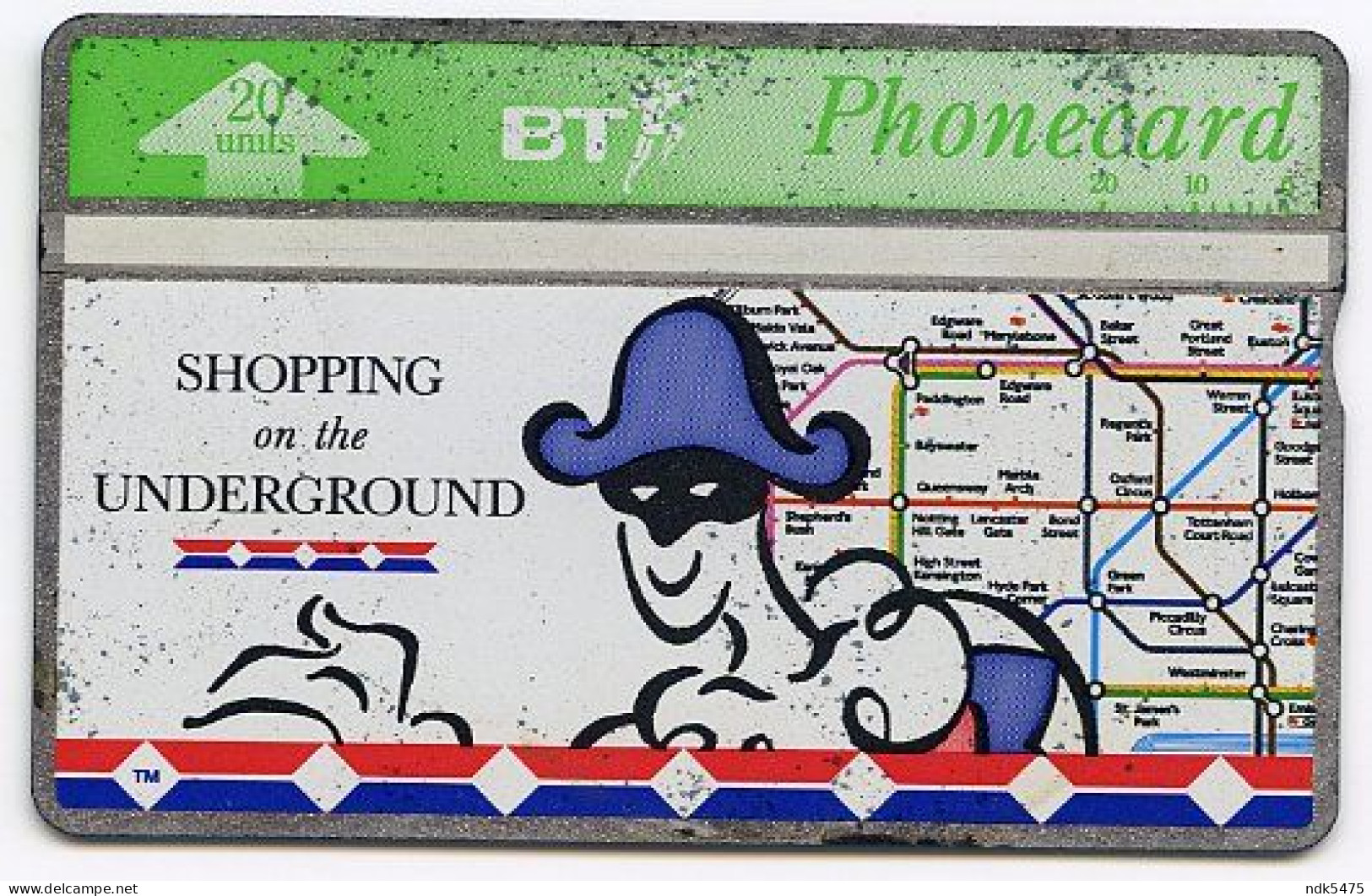 BT PHONECARD : SHOPPING ON THE UNDERGROUND : 20 UNITS - BT Emissions Publicitaires