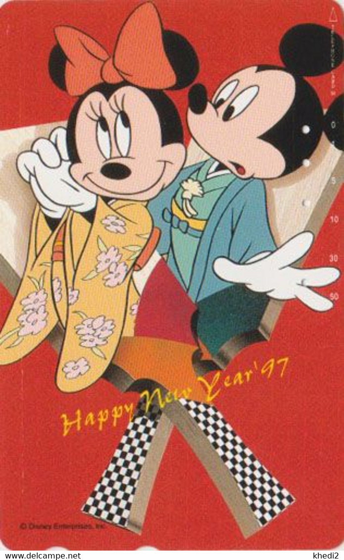 Télécarte JAPON / 110-181825 - DISNEY - N° 2 - NOUVEL AN NEW YEAR - MICKEY & MINNIE - JAPAN Free Phonecard - Disney