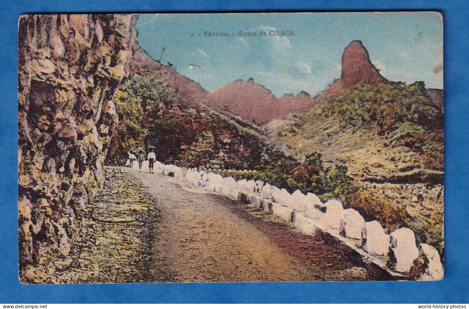 CPA - île De La Réunion - 1947 - Timbre France Libre 4 Fr 50 C - Route De CILAOS - écrite De Risière Des Pluies - Briefe U. Dokumente