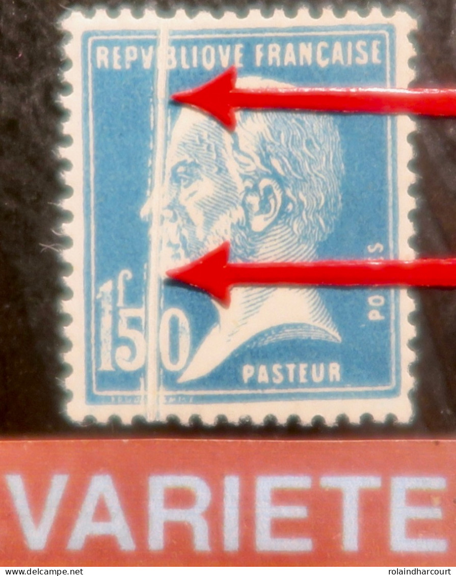 R1491/77 - 1923/1926 - TYPE PASTEUR - N°181 NEUF** SUPERBE VARIETE >>> Pli Accordéon - Cote (2023) : 250,00 € - Unused Stamps