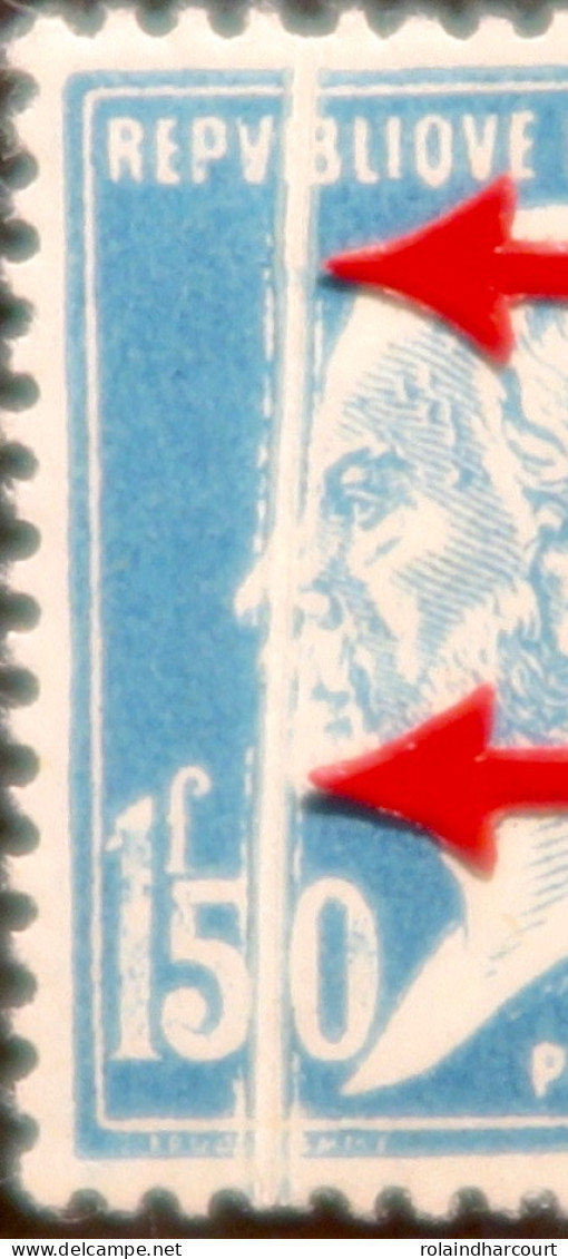 R1491/77 - 1923/1926 - TYPE PASTEUR - N°181 NEUF** SUPERBE VARIETE >>> Pli Accordéon - Cote (2023) : 250,00 € - Unused Stamps