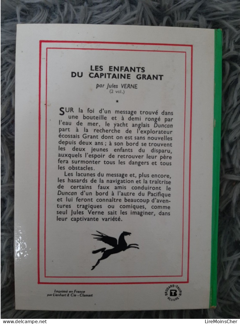 LES ENFANTS DU CAPITAINE GRANT TOME 1 & 2 - JULES VERTE BIBLIOTHEQUE VERTE ROMAN JEUNESSE AVENTURE - Bibliotheque Verte