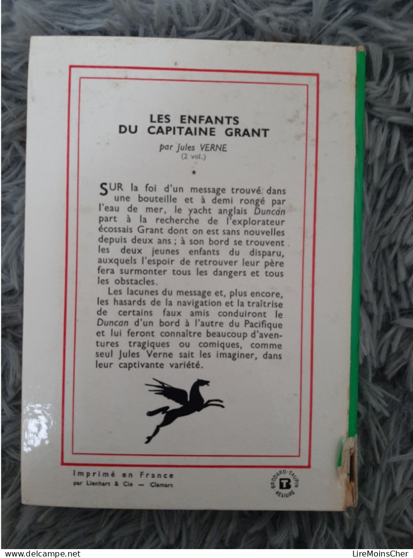 LES ENFANTS DU CAPITAINE GRANT TOME 1 & 2 - JULES VERTE BIBLIOTHEQUE VERTE ROMAN JEUNESSE AVENTURE - Bibliothèque Verte