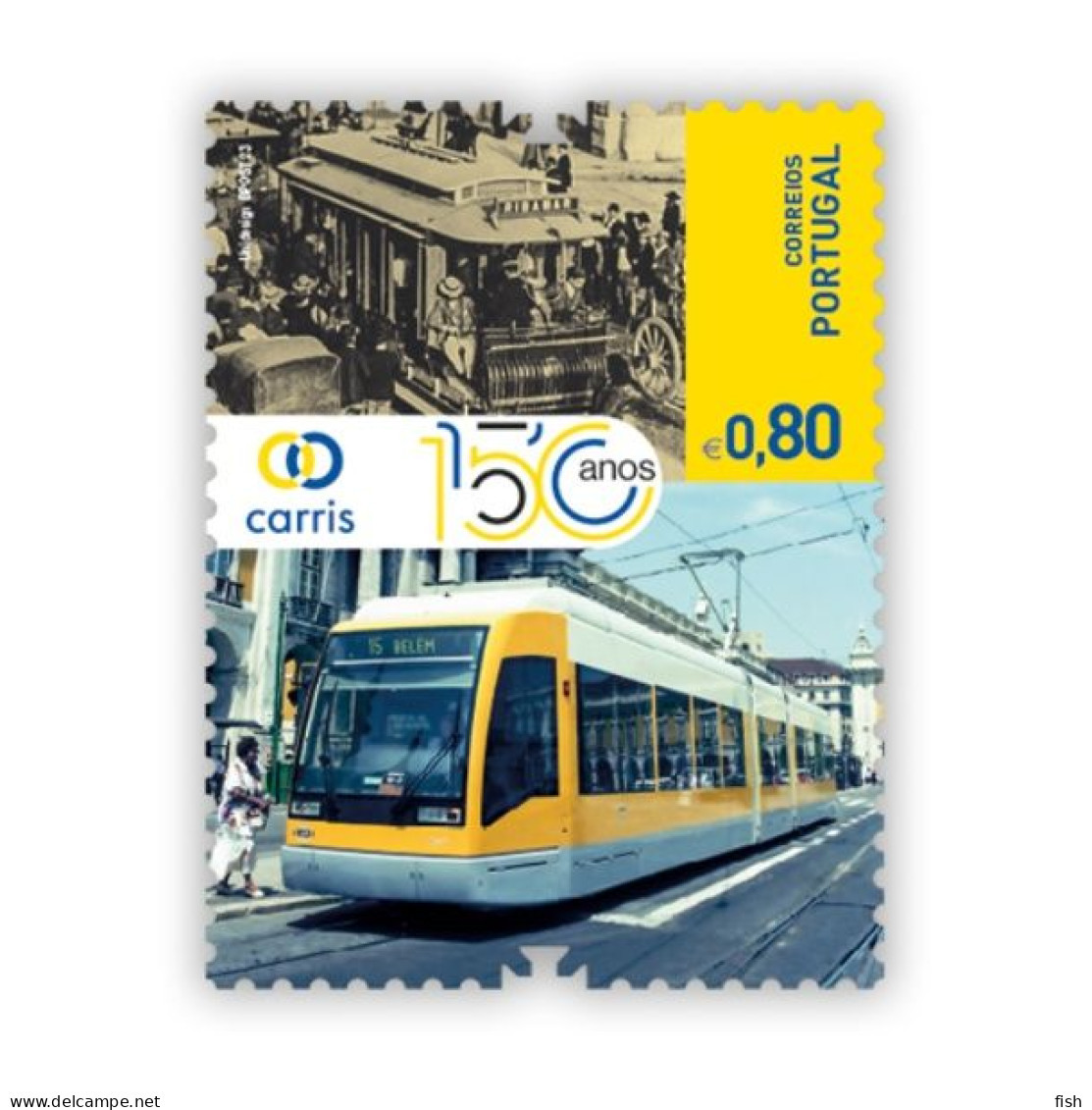 Portugal ** & CARRIS, 150 Years Of Public Transport In Lisbon 2023 (46666754) - Tranvie