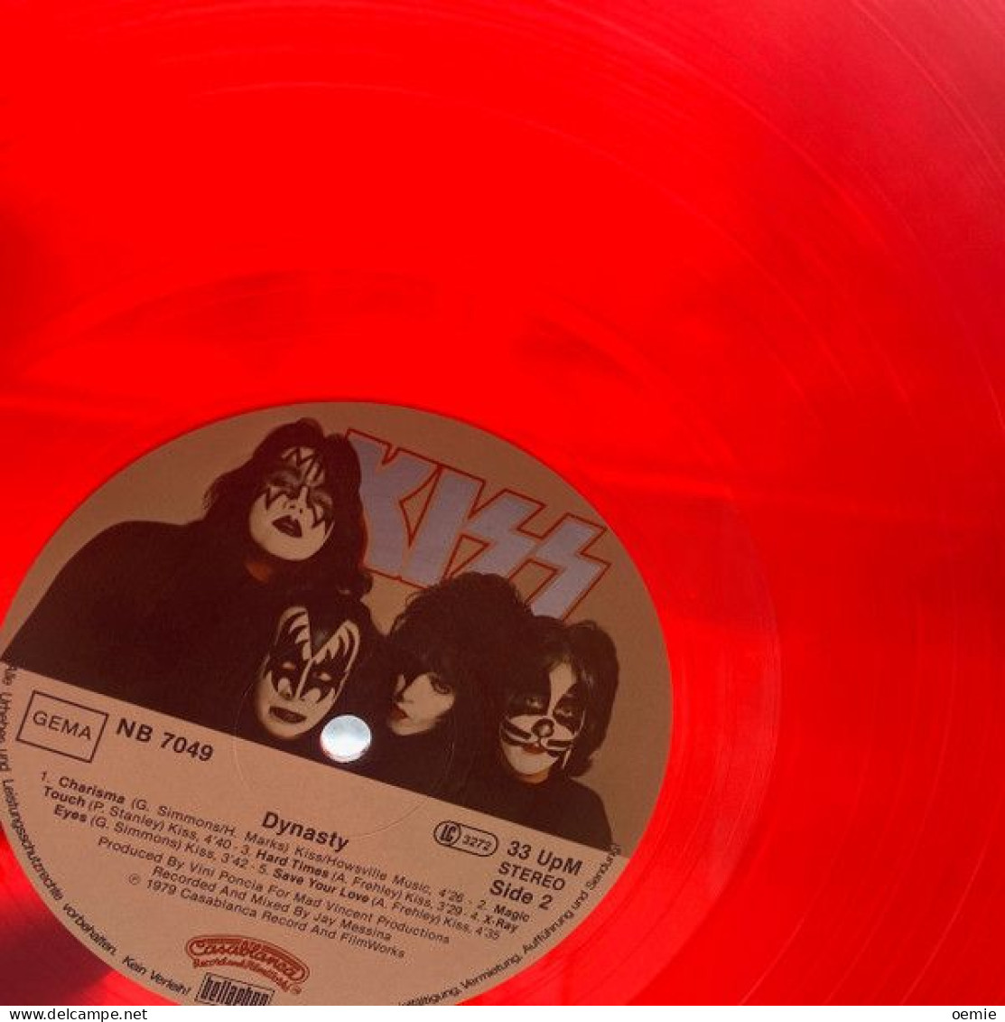 KISS  °   DYNASTY    VINYLE  ROUGE   ( 1979 ) - Hard Rock En Metal