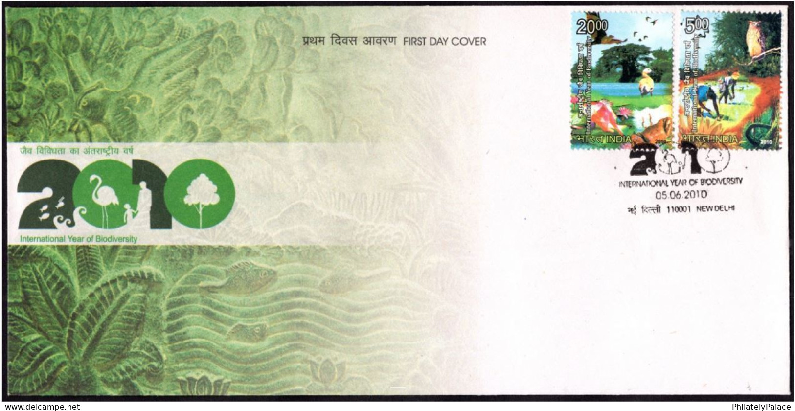 India 2010 MS International Year Of Biodiversity Duck, Fish, Flower ,Sunflower, Owl, Birds FDC Cover (**) Inde Indien - Covers & Documents