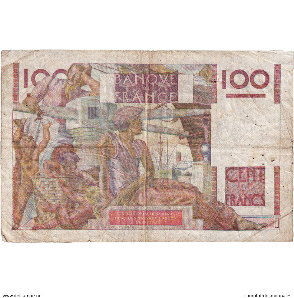 France, 100 Francs, Jeune Paysan, 1946, S.39, TB, Fayette:28.3, KM:128a - 100 F 1945-1954 ''Jeune Paysan''