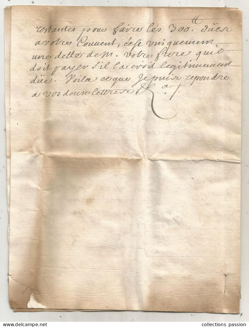 lettre 6 pages, préphilatélie, précurseurs XVIII e siècle, 1719, PARIS, 7 scans