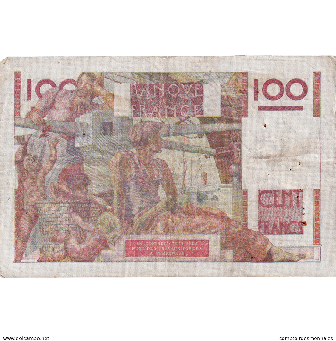 France, 100 Francs, Jeune Paysan, 1946, V.92, TB, Fayette:28.8, KM:128a - 100 F 1945-1954 ''Jeune Paysan''