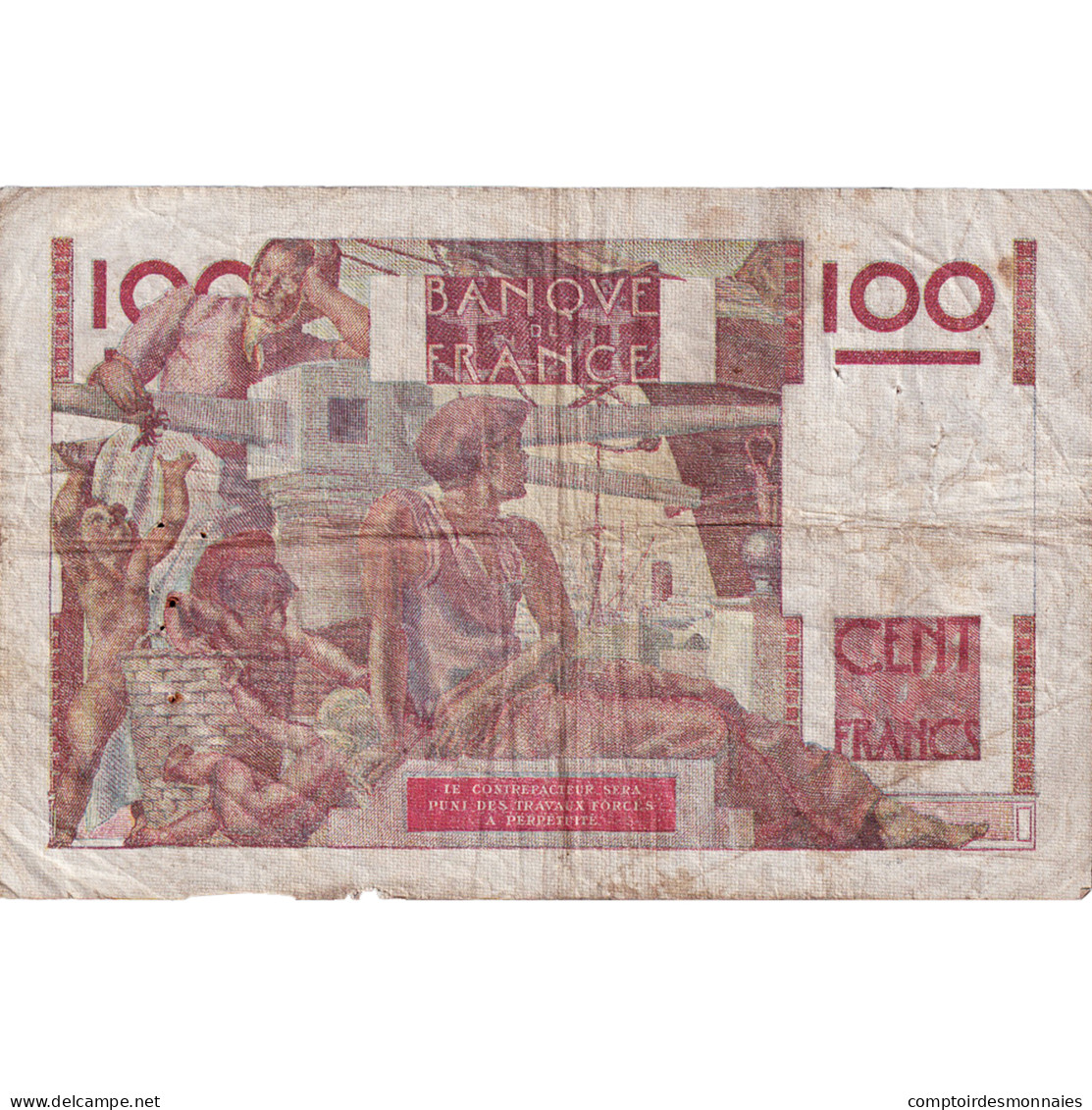 France, 100 Francs, Jeune Paysan, 1947, O.184, TB+, Fayette:28.13, KM:128a - 100 F 1945-1954 ''Jeune Paysan''