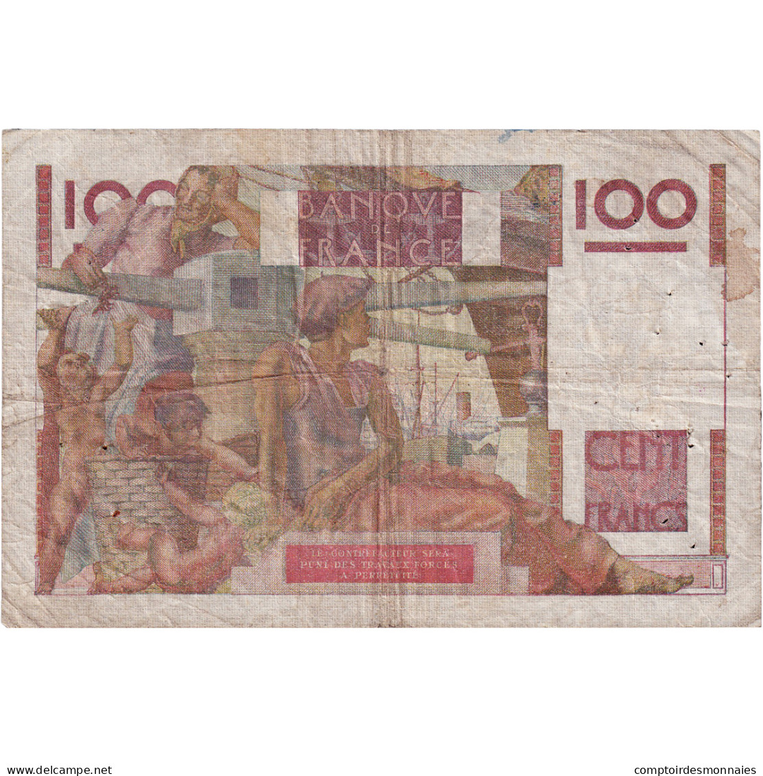 France, 100 Francs, Jeune Paysan, 1946, Q.30, TB, Fayette:28.2, KM:128a - 100 F 1945-1954 ''Jeune Paysan''