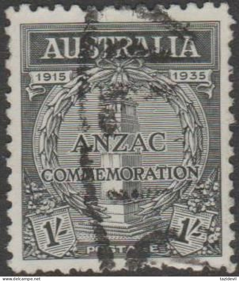 AUSTRALIA - USED 1935 1/- Anzac Memorial - Oblitérés