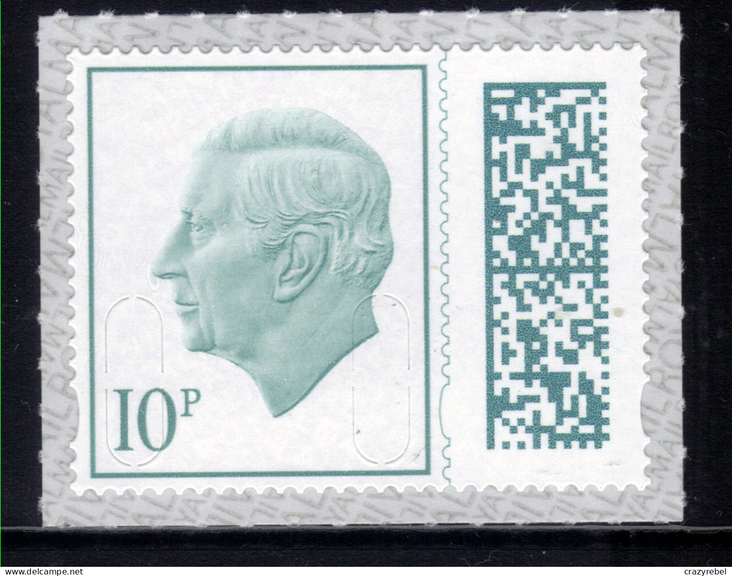 GB 2023 KC 3rd 10p Blue Green Barcoded Machin Umm MAIL ( 1332 ) - Ongebruikt