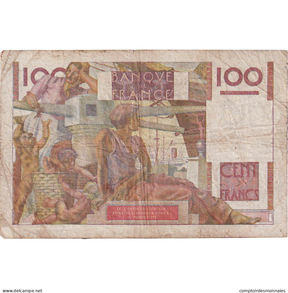 France, 100 Francs, Jeune Paysan, 1949, U.331, TB, Fayette:28.24, KM:128b - 100 F 1945-1954 ''Jeune Paysan''