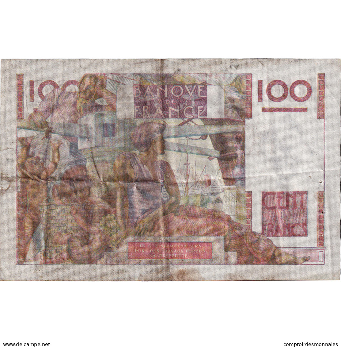 France, 100 Francs, Jeune Paysan, 1953, J.516, TB, Fayette:28.35, KM:128d - 100 F 1945-1954 ''Jeune Paysan''