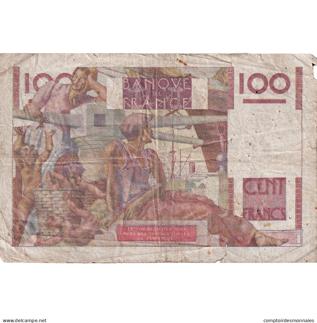 France, 100 Francs, Jeune Paysan, 1950, R.378, TB, Fayette:28.28, KM:128c - 100 F 1945-1954 ''Jeune Paysan''