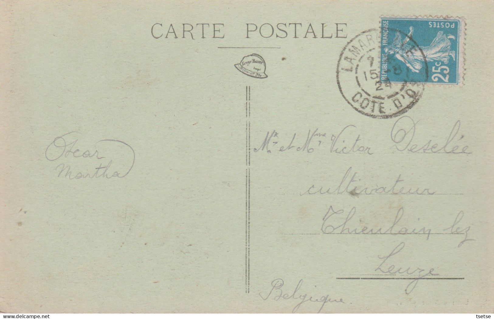 Aignay-le-Duc - Place De L'Hôtel De Ville - 1924  ( Voir Verso ) - Aignay Le Duc