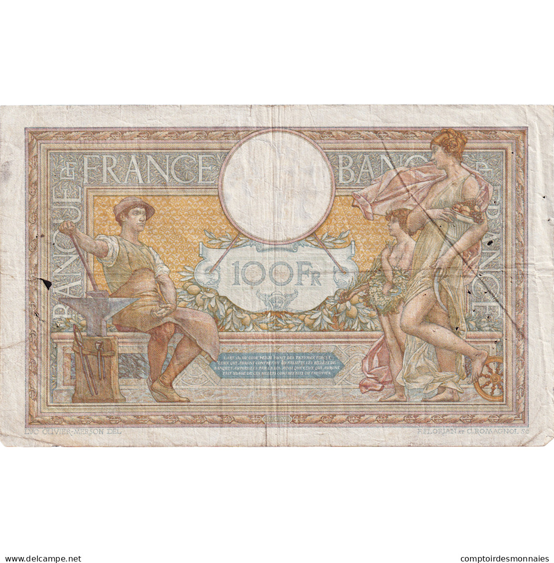 France, 100 Francs, Luc Olivier Merson, 1932, V.36090, TB+, Fayette:24.11 - 100 F 1908-1939 ''Luc Olivier Merson''