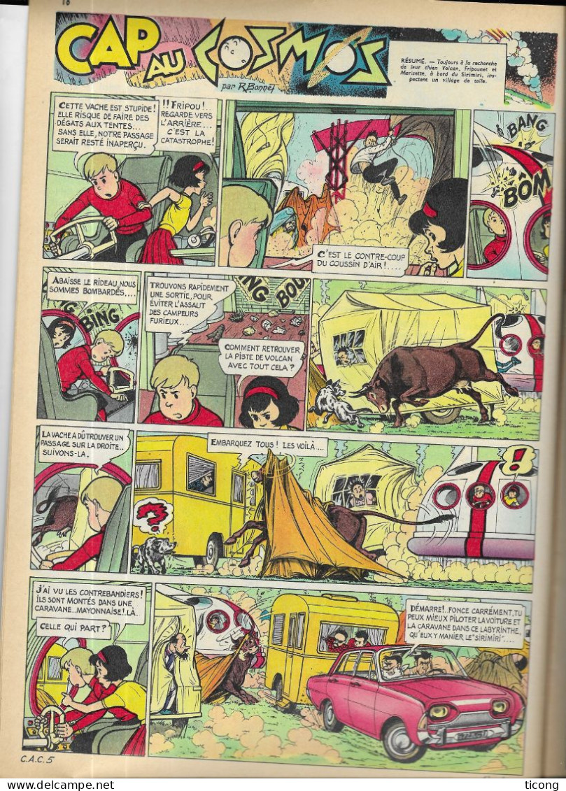 BD FRIPOUNET ET MARISETTE 1963 - JOUR DE FETE CHEZ LES INCAS, MICHEL JAZY, PAUL VI, SYLVAIN ET SYLVETTE, CAP AU COSMOS.. - Fripounet