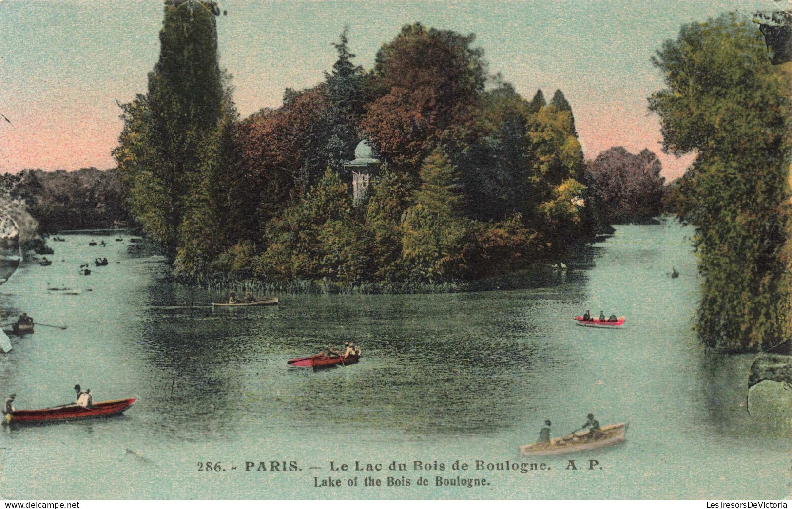 FRANCE - Paris - Le Lac De Bois De Boulogne - Colorisé - Carte Postale Ancienne - Parcs, Jardins