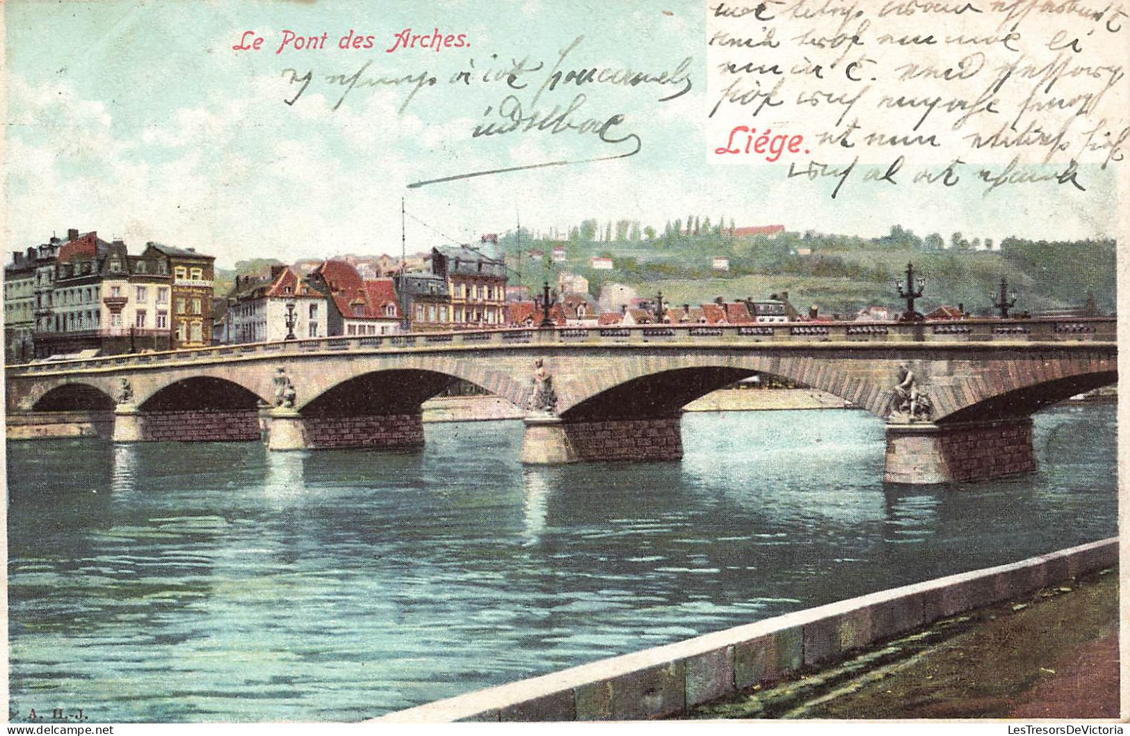 BELGIQUE - Liège - Le Pont Des Arches - Colorisé - Carte Postale Ancienne - Liege