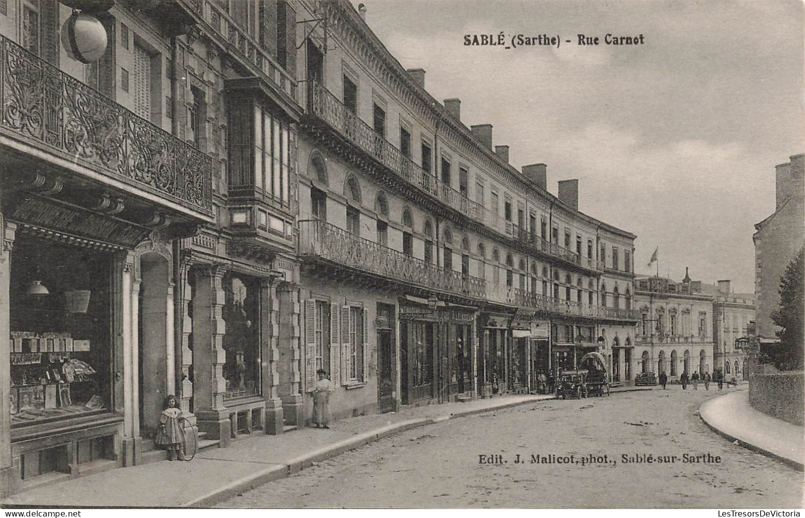 FRANCE - Sablé - Rue Carnet - Edit J Malicot - Carte Postale Ancienne - Sable Sur Sarthe