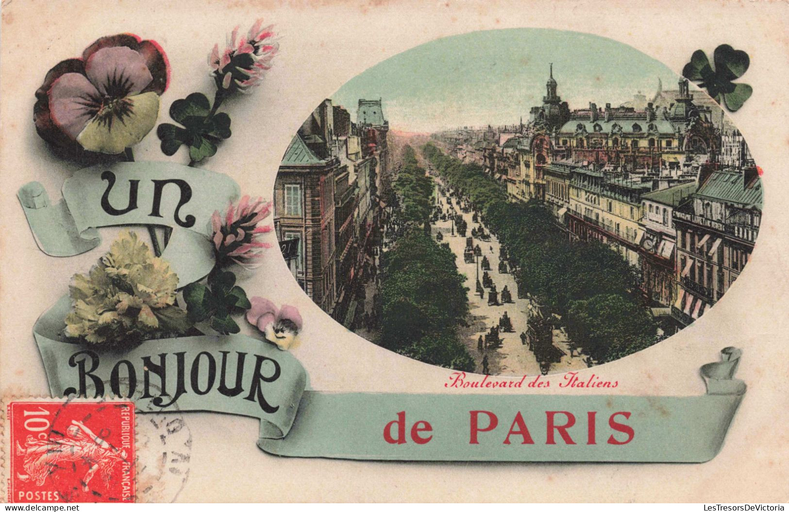 FRANCE - Paris - Boulevard Des Italiens - Colorisé - Carte Postale Ancienne - Panoramic Views