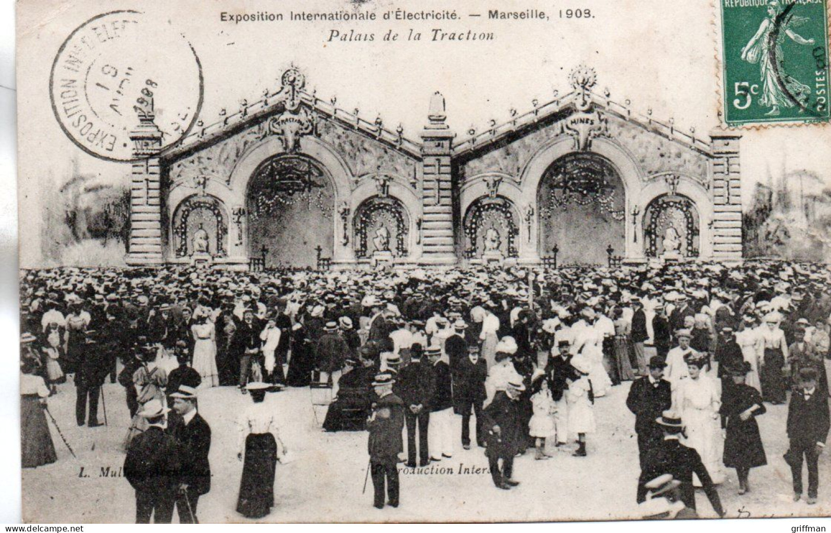 MARSEILLE EXPOSITION INTERNATIONALE D'ELECTRICITE PALAIS DE LA TRACTION TBE - Weltausstellung Elektrizität 1908 U.a.