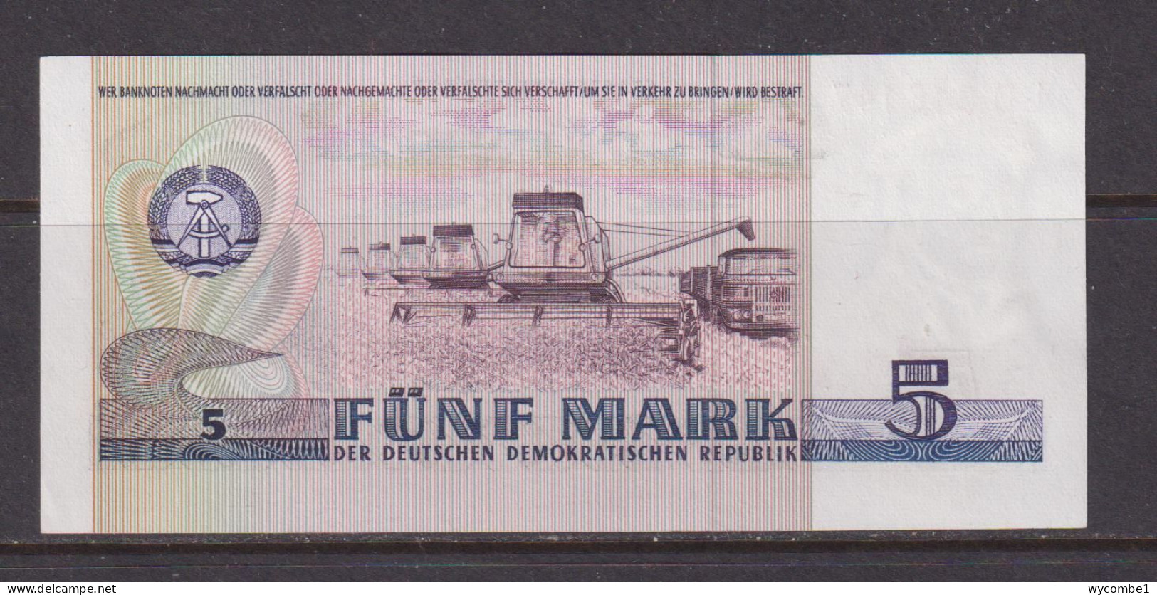 EAST GERMANY -  1975 5 Mark UNC/aUNC  Banknote - 5 Mark