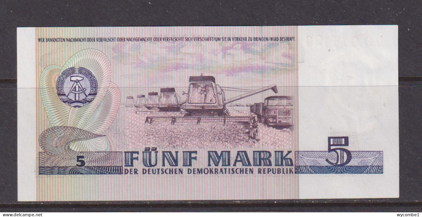 EAST GERMANY -  1975 5 Mark UNC/aUNC  Banknote - 5 Mark