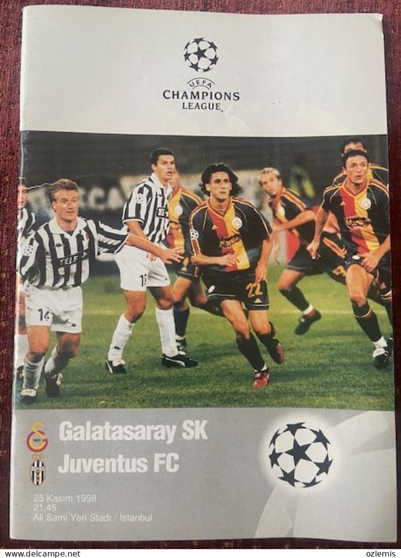 GALATASARAY - JUVENTUS FC  ,UEFA CHAMPIONS LEAGUE ,MATCH SCHEDULE ,1998 - Libri