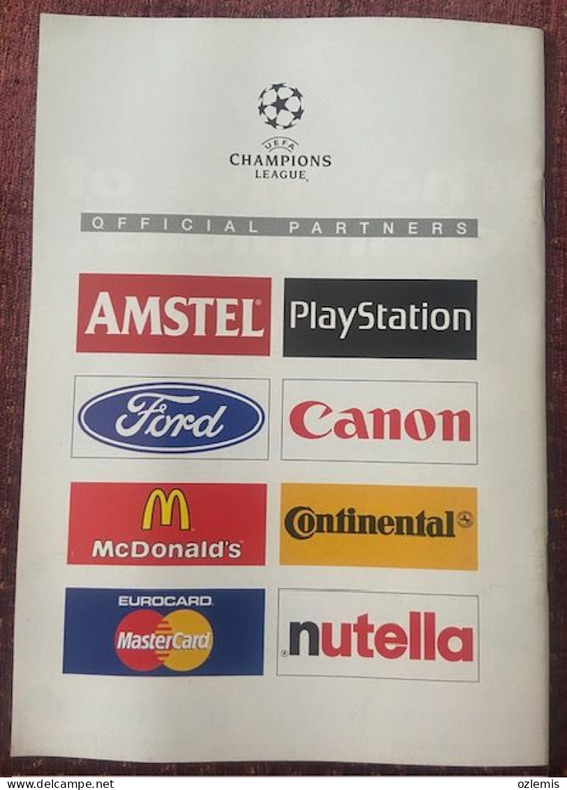 GALATASARAY - JUVENTUS FC  ,UEFA CHAMPIONS LEAGUE ,MATCH SCHEDULE ,1998 - Livres