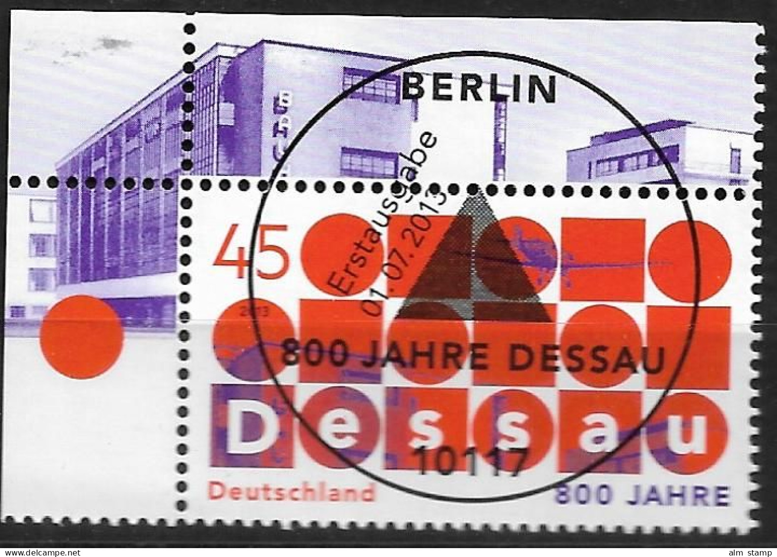 2013 Deutschland Germany . Mi. 3019 FD-used Berlin  EOL  800 Jahre Dessau - Gebraucht