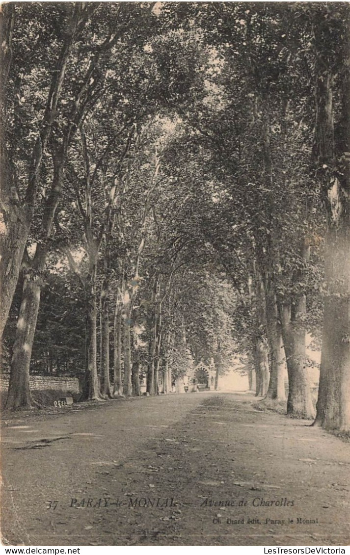 FRANCE - Paray Le Monial - Avenue De Charolles - Carte Postale Ancienne - Paray Le Monial