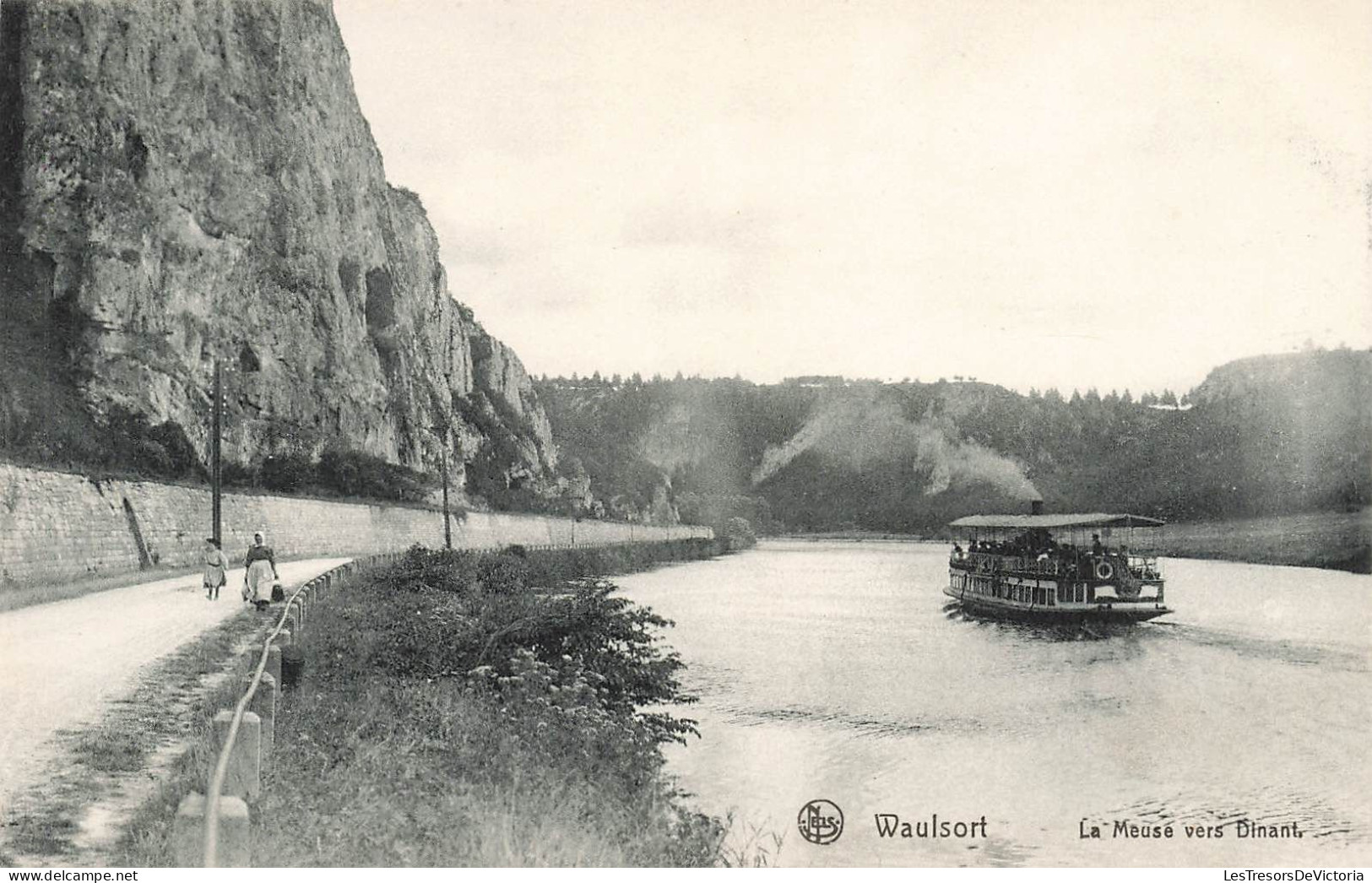 BELGIQUE - Waulsort - La Meuse Vers Dinant - Carte Postale Ancienne - Hastière