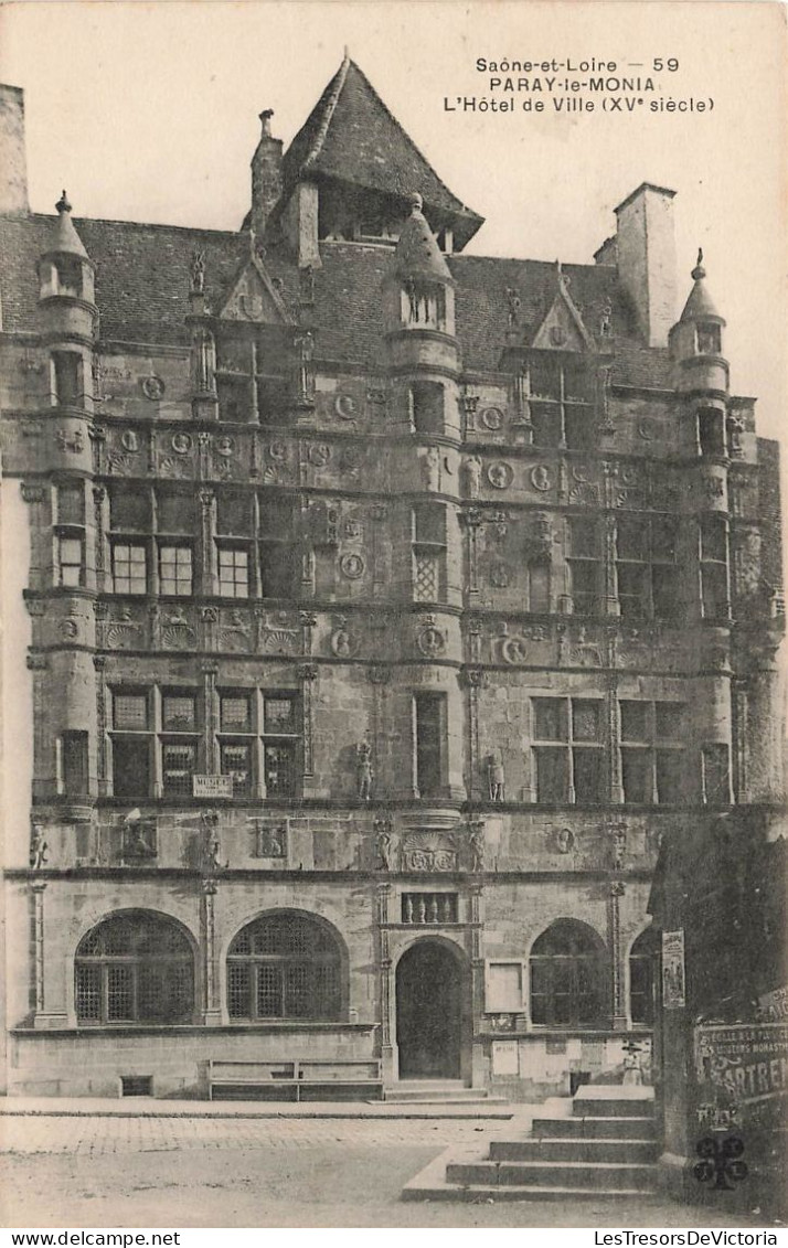 FRANCE - Paray Le Monial - L'Hôtel De Ville - Carte Postale Ancienne - Paray Le Monial
