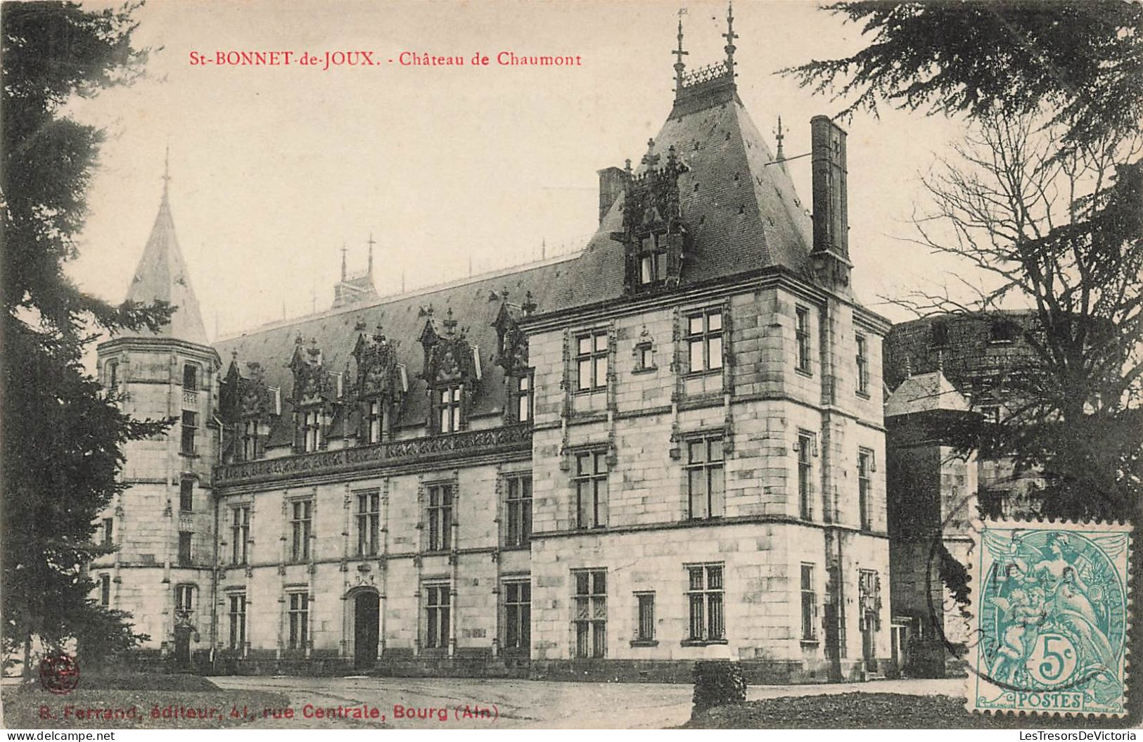 FRANCE - St Bonnet De Joux - Château De Chaumont - Carte Postale Ancienne - Montceau Les Mines