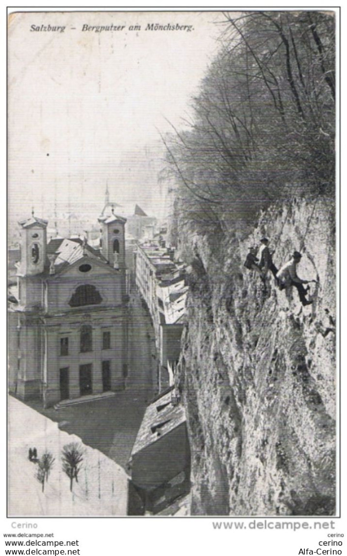 SALZBURG:  BERGPUTZER  AM  MONCHSBERG  -  PHOTO  -  KLEINFORMAT - Klimmen