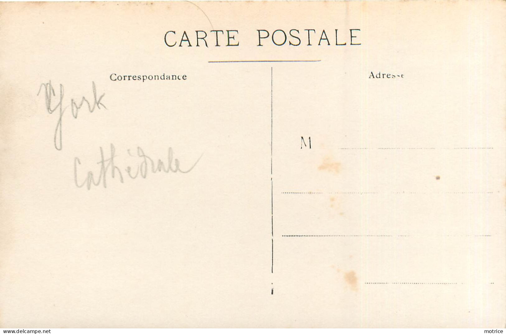 YORK - La Cathédrale,  Carte Photo Vers 1900. - York