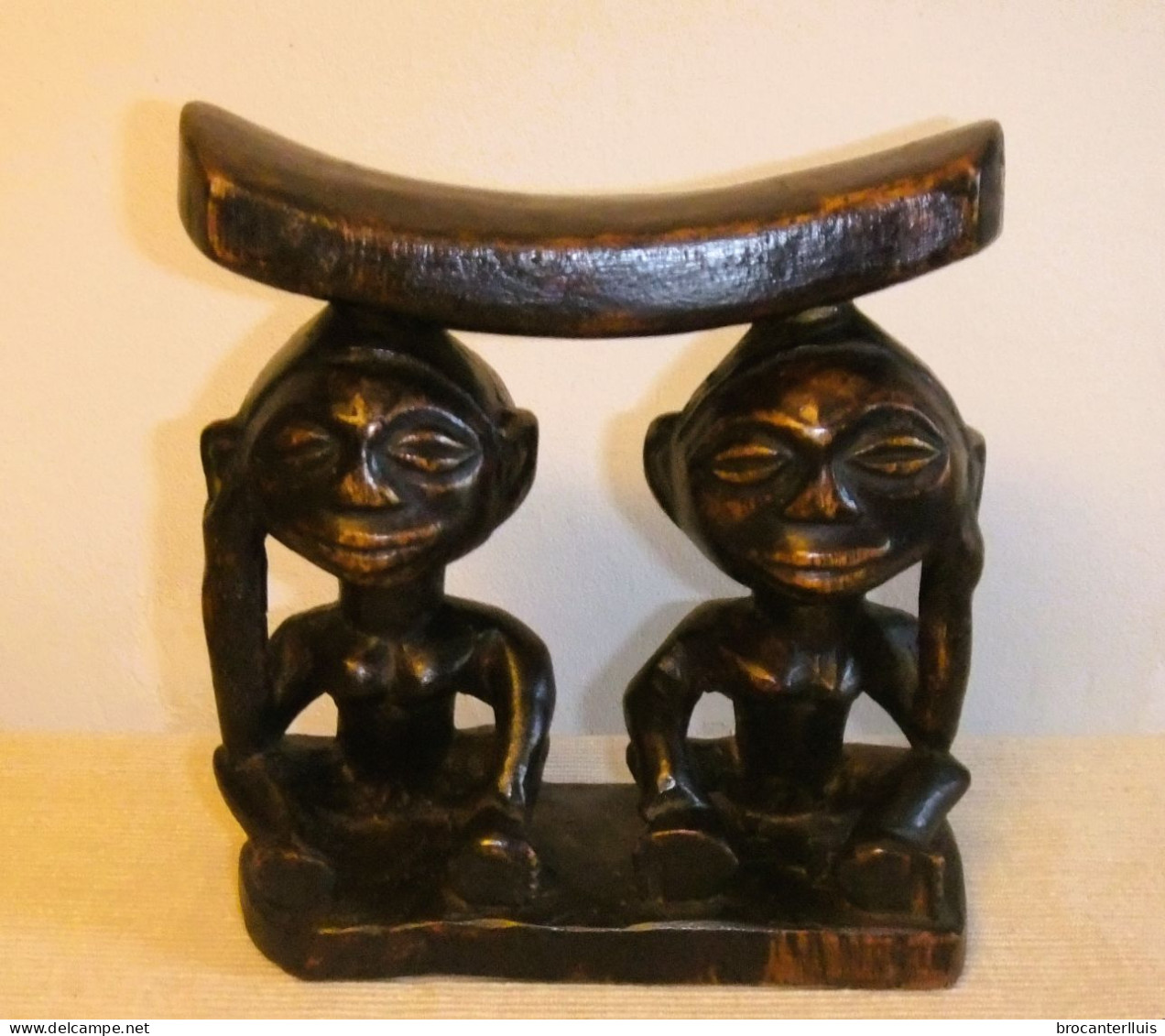 ANTIGUO REPOSACABEZASA LUBA (ZAIRE) - Arte Africana