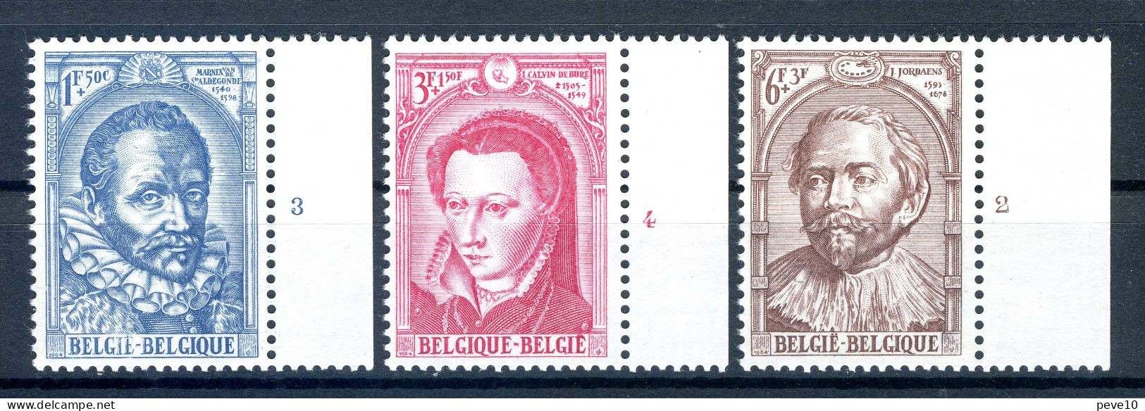 Belgique  N° 1287/9  Xx   Avec Planches Différentes - 1961-1970