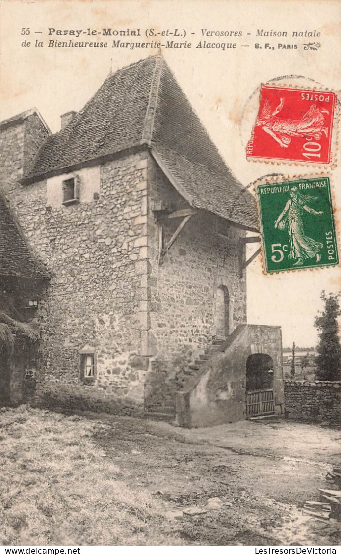 FRANCE - Paray Le Monial - Verosores - Maison Natale De La Bienheureuse Marhuerite Marie ... - Carte Postale Ancienne - Paray Le Monial