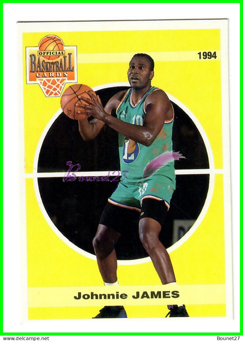 Carte Cards PANINI Sport BASKETBALL BASKET 1994 - N° 16 Johnnie JAMES Saint Quentin Chalons - Autres & Non Classés